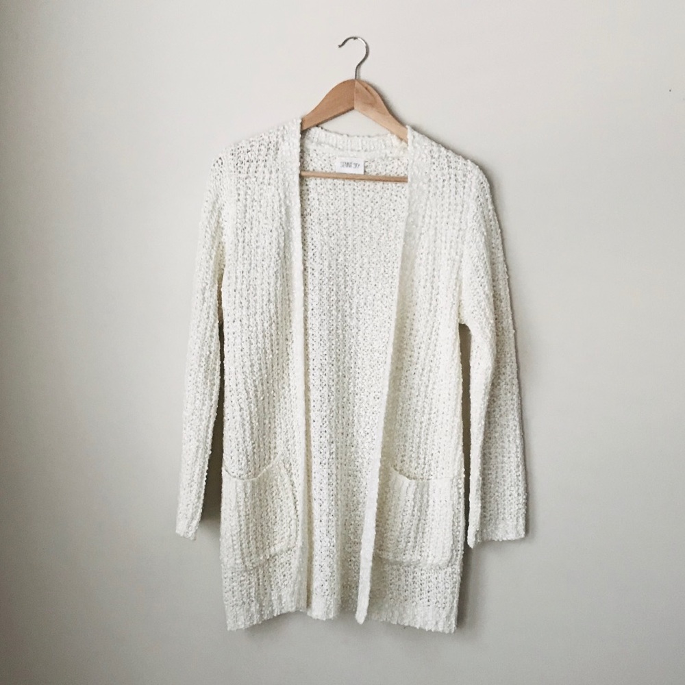 White open cardigan